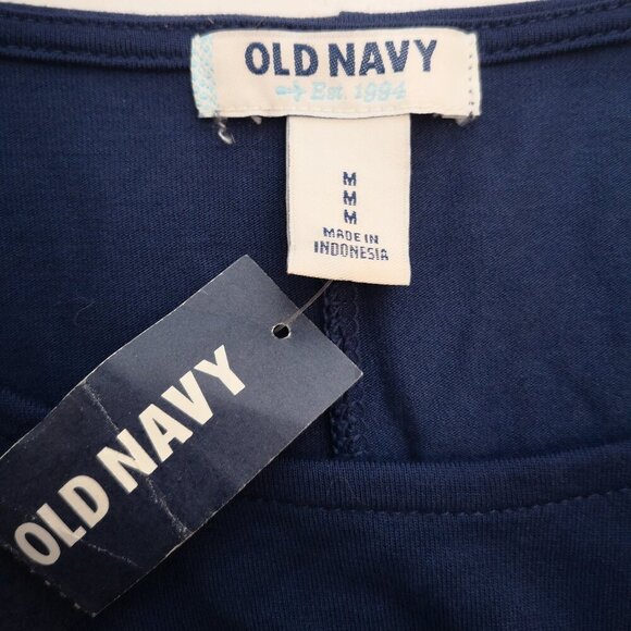 NWT Old Navy Ladies Dark Blue Size Medium Tunic Length Top - Picture 3 of 10